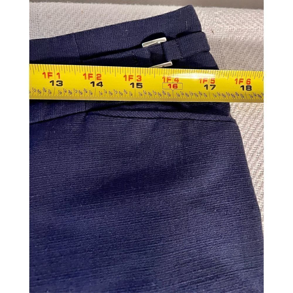 Zac & Rachel Women's Dress Cropped Pants Navy With Silver Detail Size 10 - Picture 7 of 11